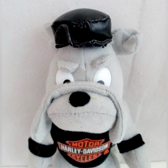 1993 Vintage  Official Harley Davidson Motorcycle Bulldog Plush Toy mascot - Picture 5 of 7